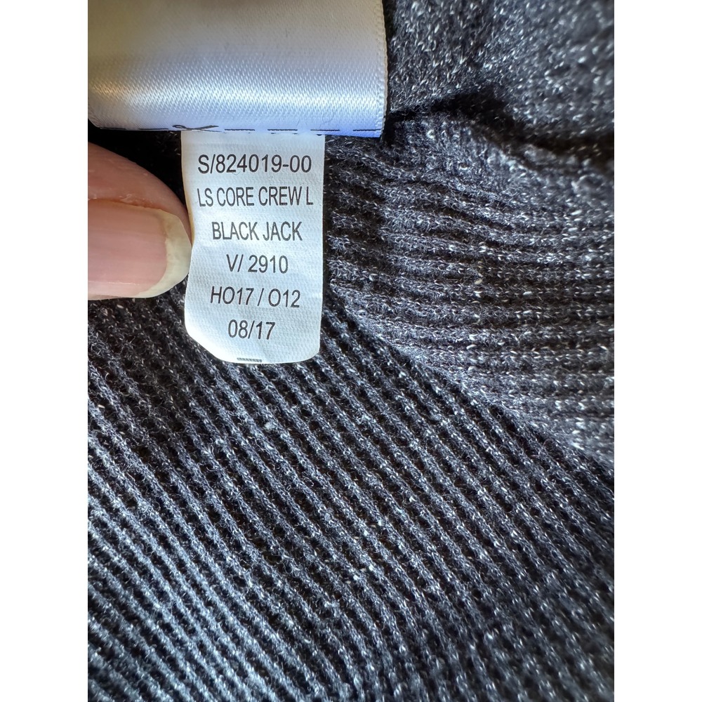 Old Navy Mens Charcoal Gray Waffle Knit Thermal Shirt Large Gorpcore Basics - Picture 7 of 12